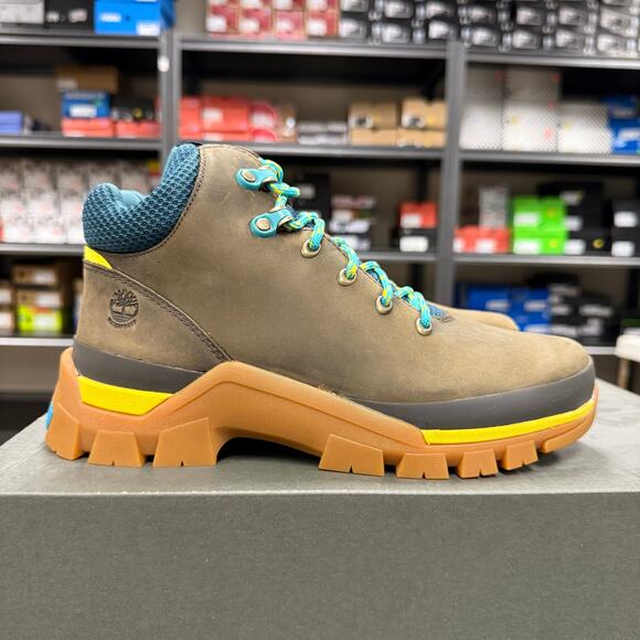 TIMBERLAND WOMEN’S 8.5 JENNESS FALLS WATERPROOF MID BOOT OLIVE FULL GRAIN A2F5K - Picture 3 of 7